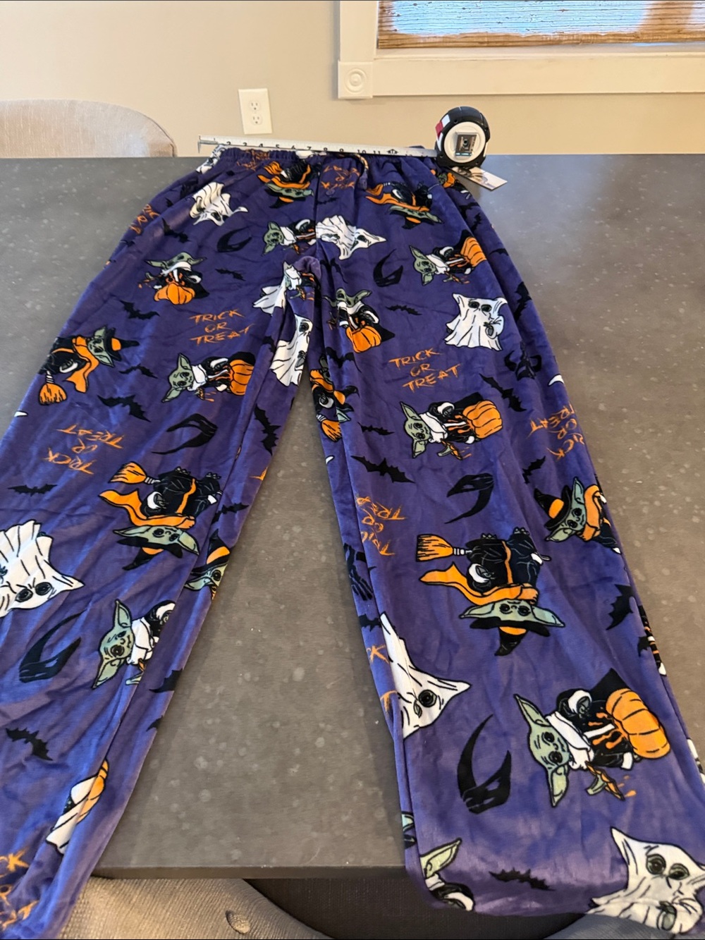 Star Wars Purple Halloween Pajama Pants with Baby Yoda & Pumpkins